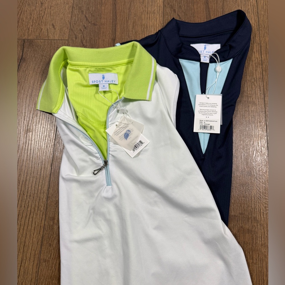 Sport Haley Polo Shirt - White and blue